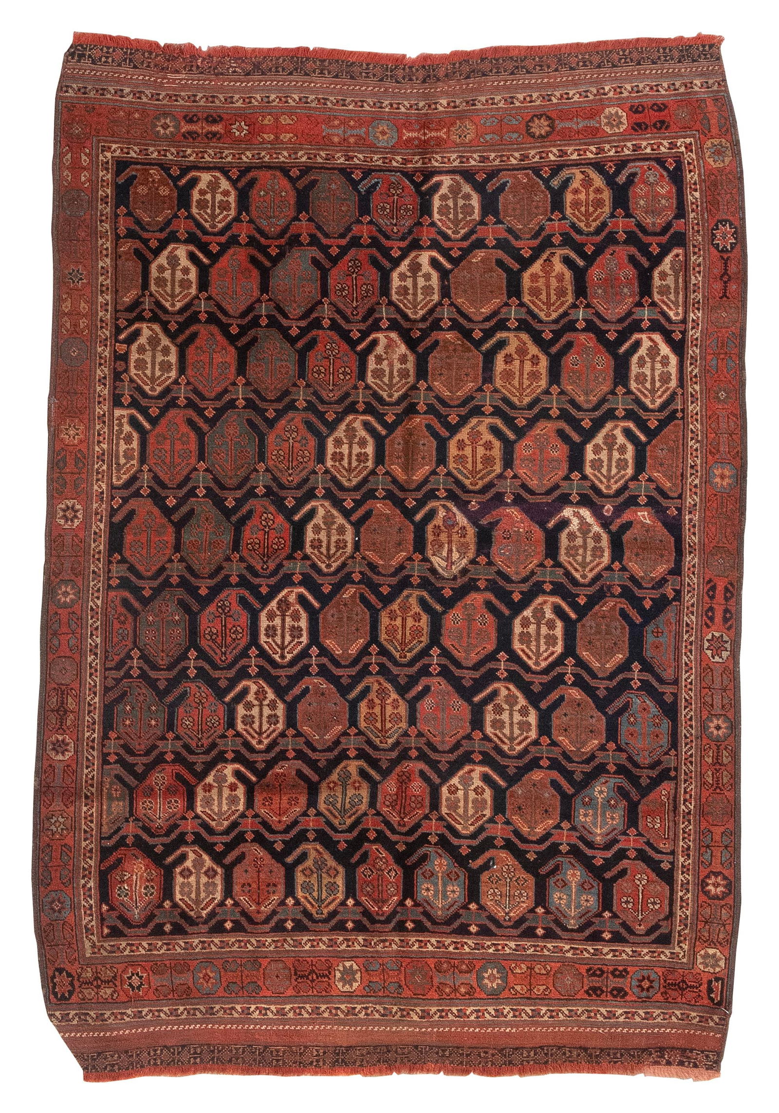 SOUTH PERSIAN RUG: 3'2" X 4'6" Early 20th Century (1 of 4)