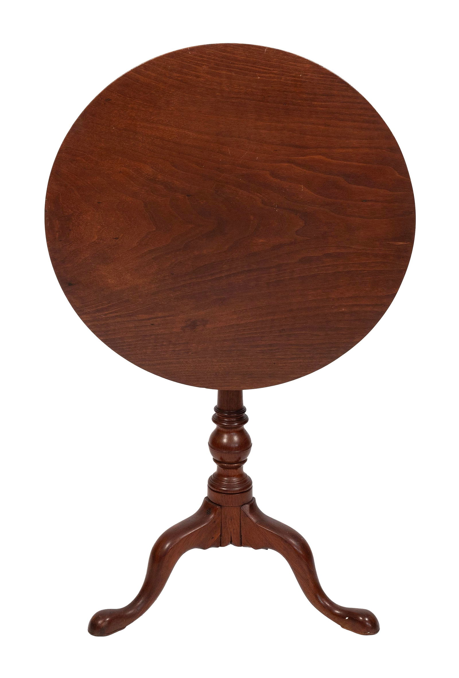CHIPPENDALE BIRDCAGE TILT-TOP CANDLESTAND 18th Century Height 28”. Top diameter 23”. (1 of 1)