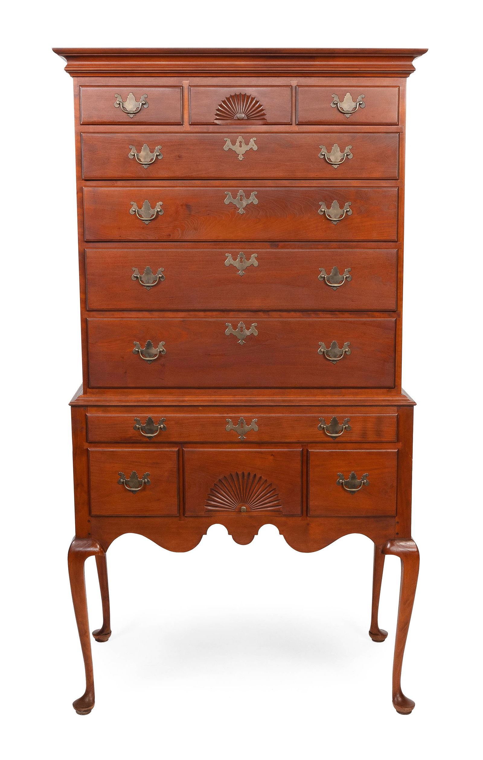 ELDRED WHEELER TWO-PART HIGHBOY Massachusetts, 20th Century Height 71”. Width 36”. Depth (1 of 2)