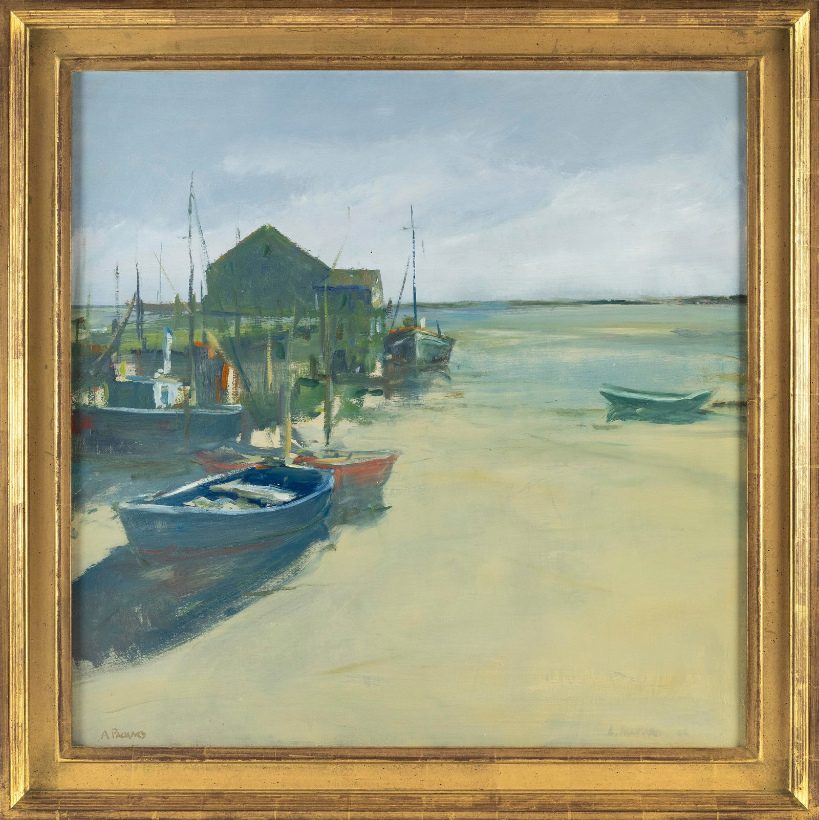 ANNE PACKARD (New Jersey/Massachusetts, 1933-), "Summer Sail”., Oil on canvas, 30” x: ANNE PACKARDNew Jersey/Massachusetts, 1933-"Summer Sail”. Signed lower left "A. Packard”. Signed, titled and inscribed "Provincetown, MA 2006” verso.Oil on canvas, 30” x 30R