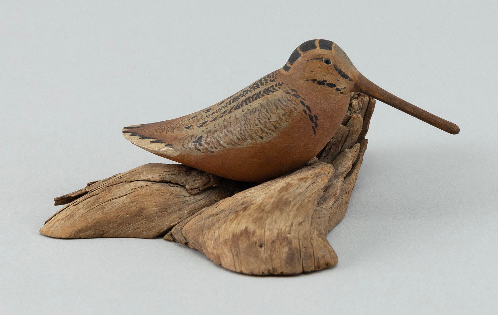 HAROLD GIBBS MINIATURE WOODCOCK Barrington, Rhode Island, 1886-1970 Height 2". (1 of 3)
