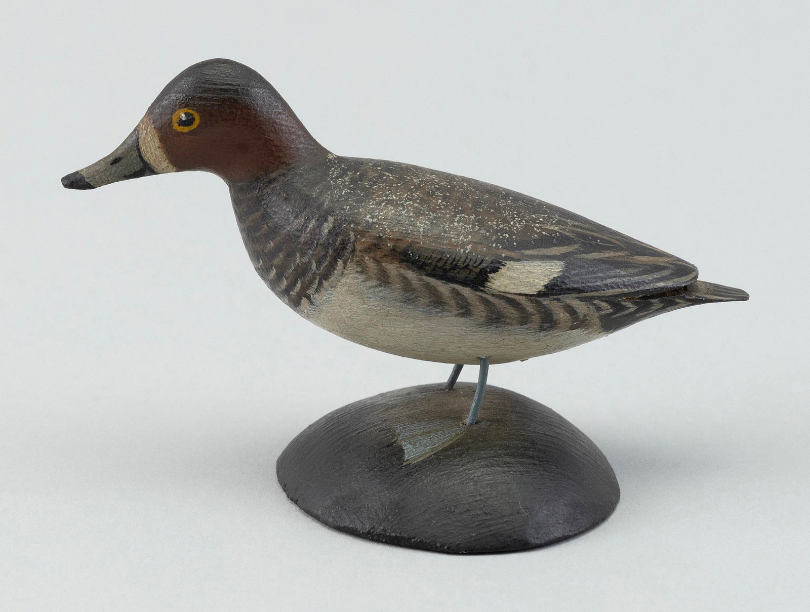 A. ELMER CROWELL MINIATURE REDHEAD HEN East Harwich, Massachusetts, 1862-1952 Height 3". (1 of 3)