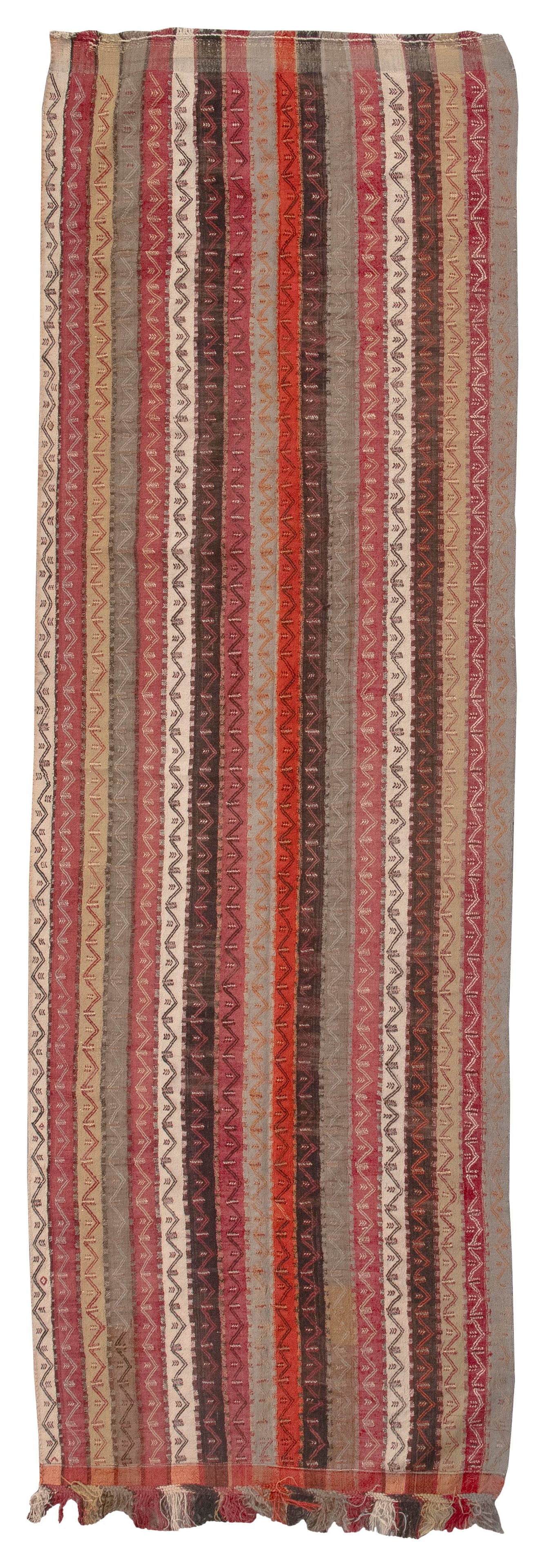 PERSIAN FLATWARE SHAWL: 3’3" X 10’2" 20th Century (1 of 2)