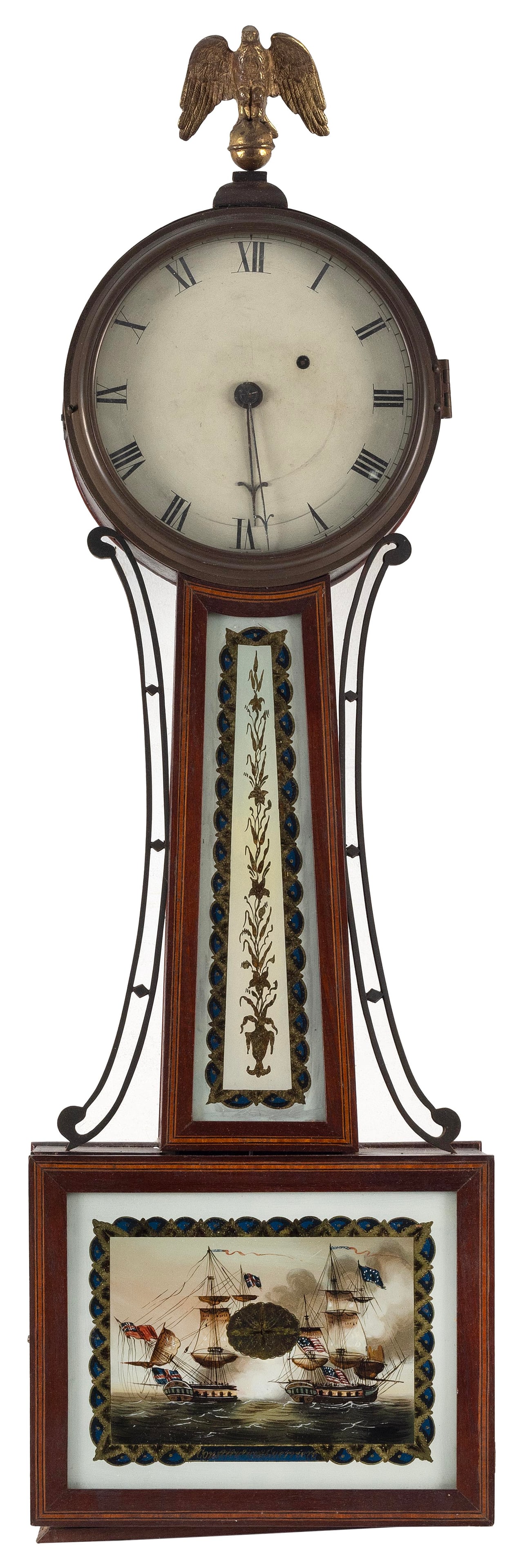 J. BEALS BANJO CLOCK 19th Century Height 32.5". (1 of 1)