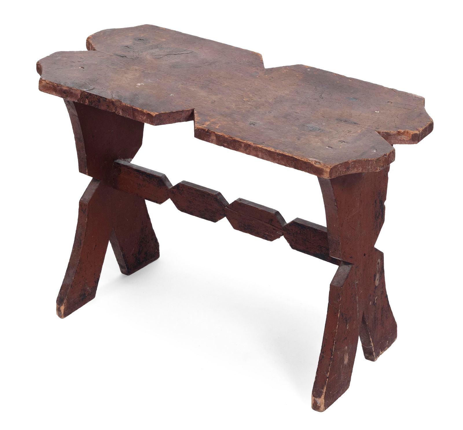COUNTRY BENCH OR LOW TABLE New England, 19th Century Height 18.5". Length 26". Depth 12.75". (1 of 1)