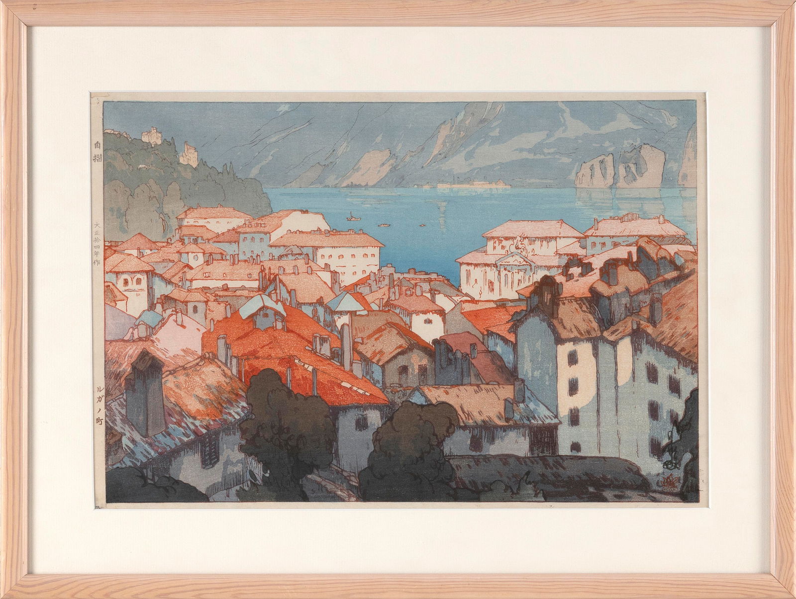 HIROSHI YOSHIDA (Massachusetts/Japan, 1876-1950), The Town of Lugano, 1925, from the "Europe" (1 of 10)