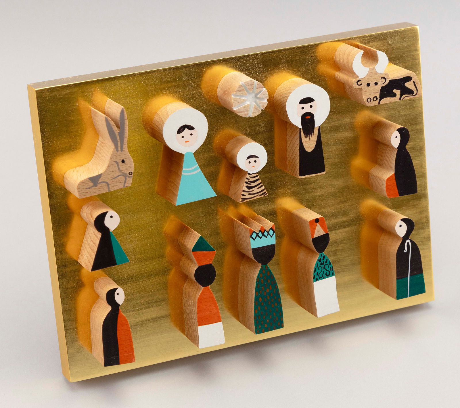 ALEXANDER GIRARD FOR VITRA GOLD EDITION NATIVITY SCENE 1961/2015 7.5" x 10.15". (1 of 3)