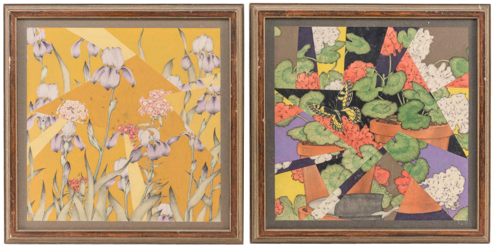 EVERETT D. WELDON (America, 20th Century), "Spring" and "Autumn", circa 1930., Mixed medias, 12.75" (1 of 2)