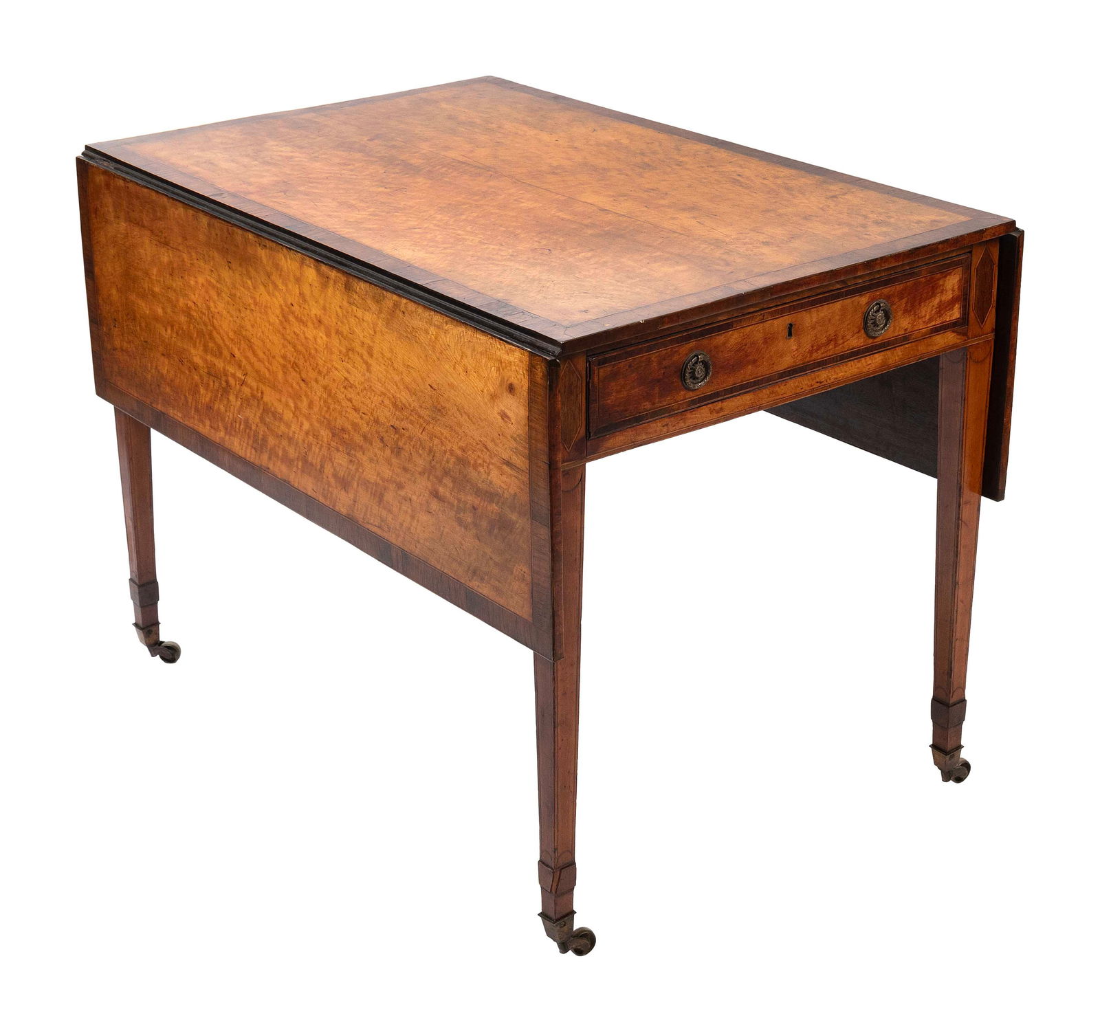 ENGLISH DROP-LEAF TABLE Early 19th Century Height 28.5". Width 26.25" plus two 12.75" drop leaves. (1 of 1)