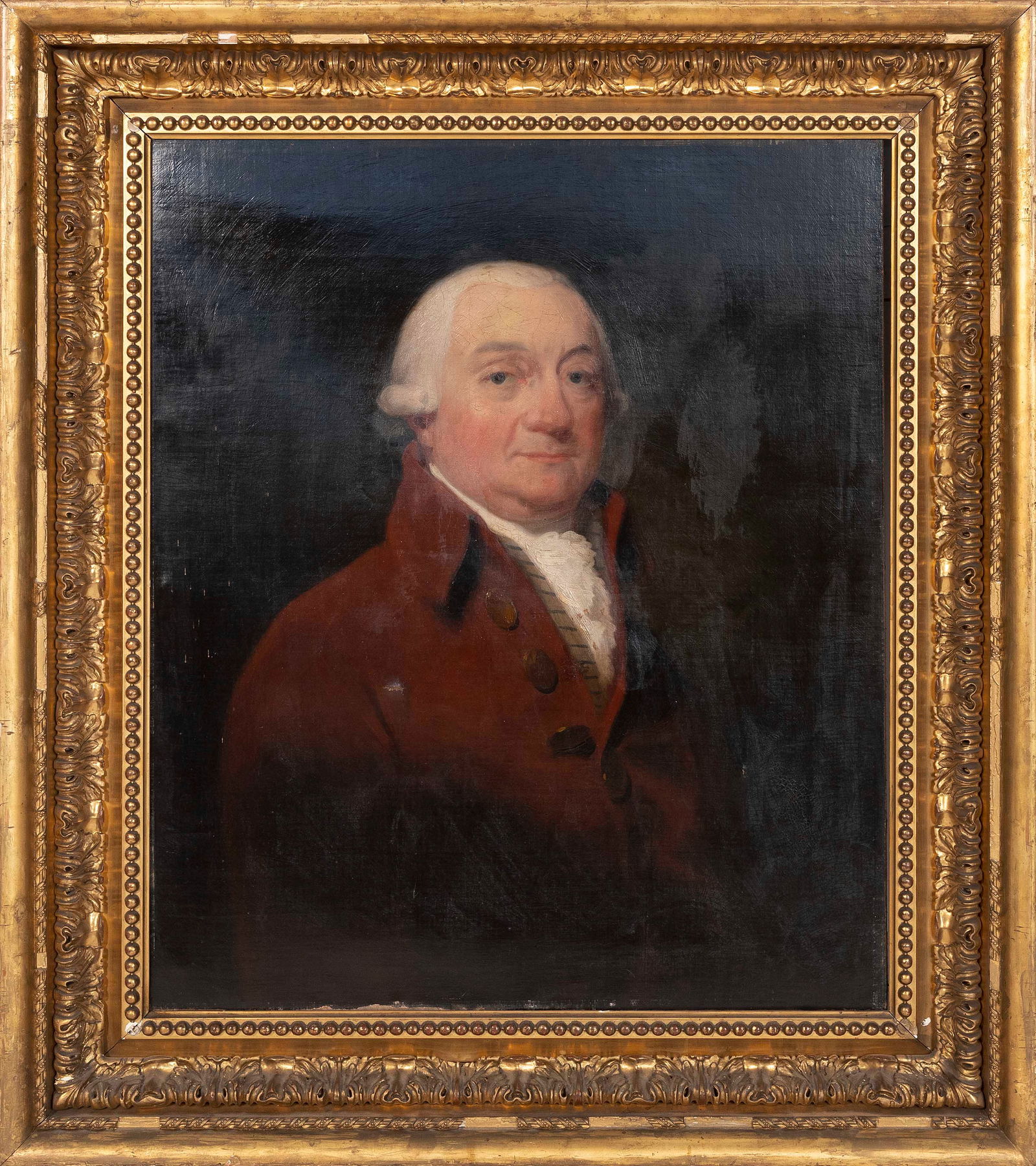 MANNER OF GILBERT STUART (Massachusetts/Rhode Island/England, 1755-1828), Portrait of a gentleman,: MANNER OF GILBERT STUARTMassachusetts/Rhode Island/England, 1755-1828Portrait of a gentleman, possibly James Bindley. Unsigned. Similar to the 1819 mezzotint of James Bindley by William Say.Oil on can