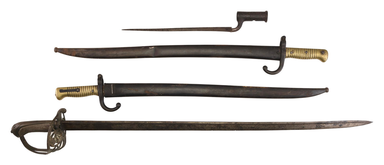FOUR EDGED WEAPONS 18th/19th Century Lengths from 15" to 36". (1 of 1)