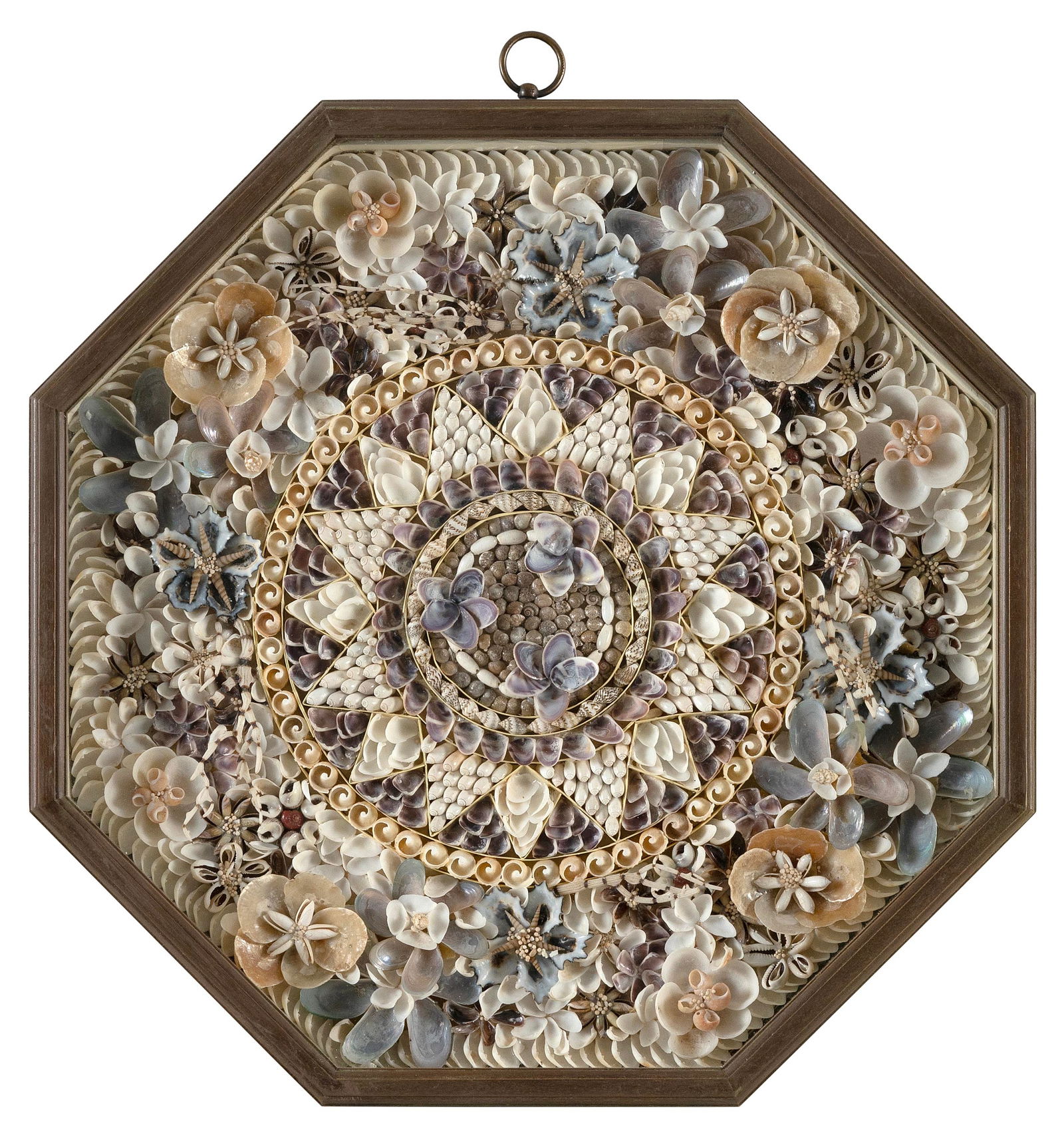 SAILOR'S VALENTINE 20th Century 15" x 15". (1 of 2)