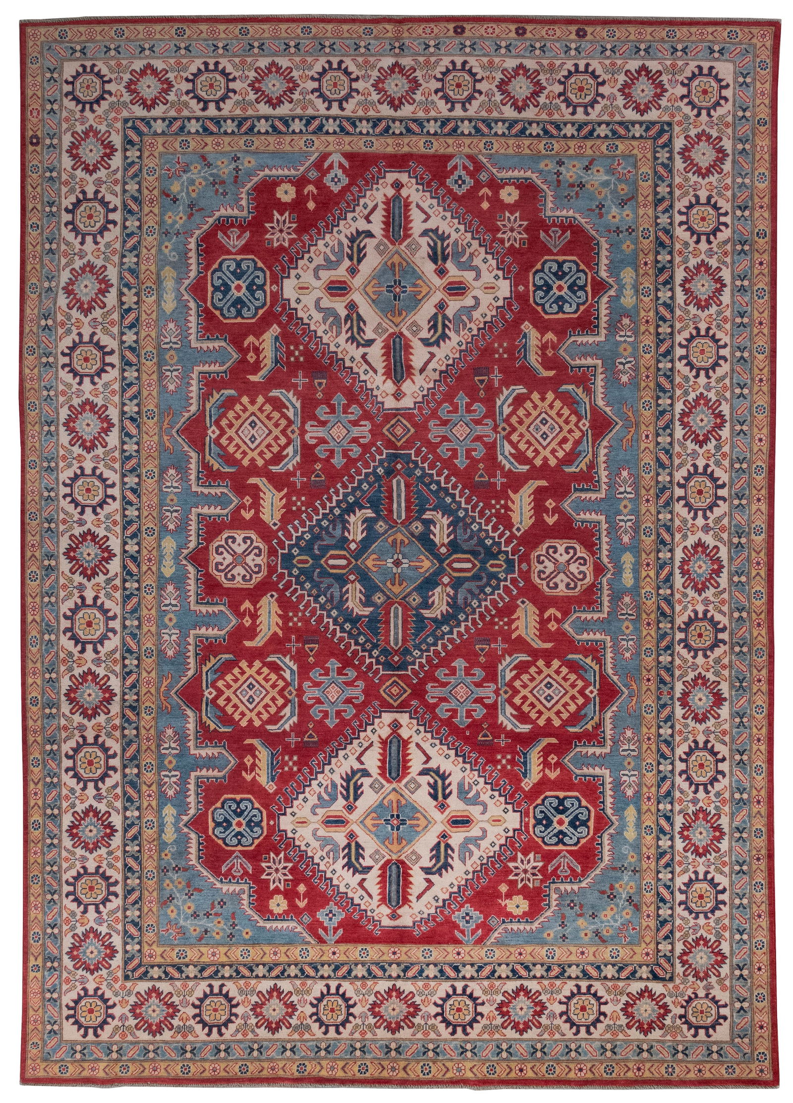 KAZAK DESIGN RUG: 9'2" X 13'0" 21st Century (1 of 1)