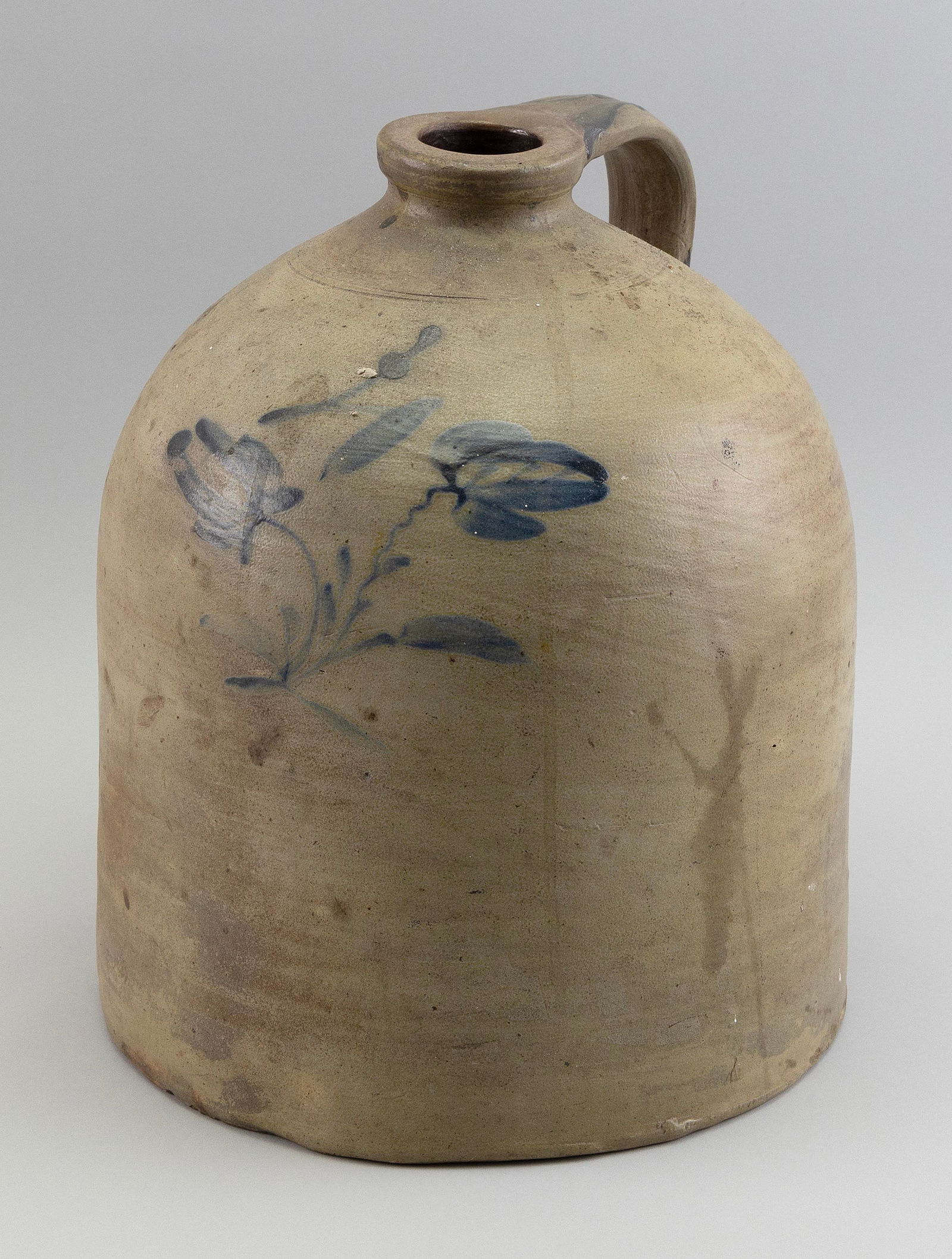 STONEWARE JUG 19th Century Height 13". (1 of 2)