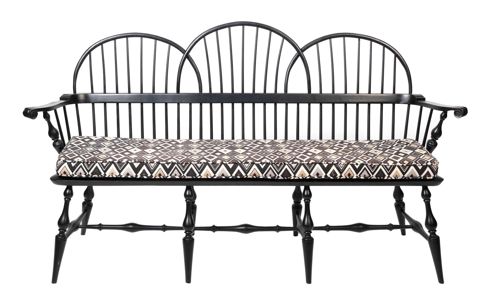 WINDSOR TRIPLE BOW-BACK BENCH Contemporary Back height 41". Seat height 18". Length 71". (1 of 1)