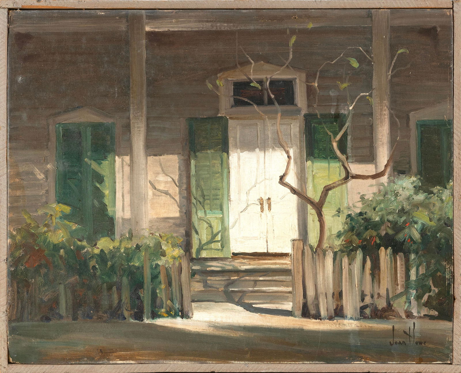 JOAN HOWE (Florida/New York, 1915-2005), "Martha Nellís"., Oil on board, 16" x 20". Framed 17" (1 of 2)