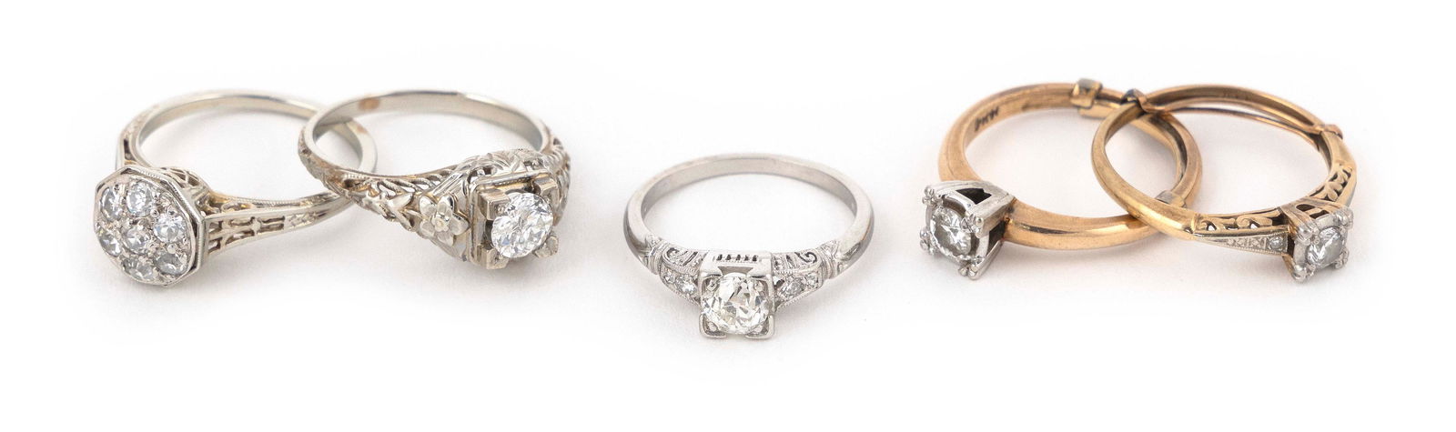 FIVE DIAMOND RINGS Approx. 9.25 total dwt. (1 of 1)