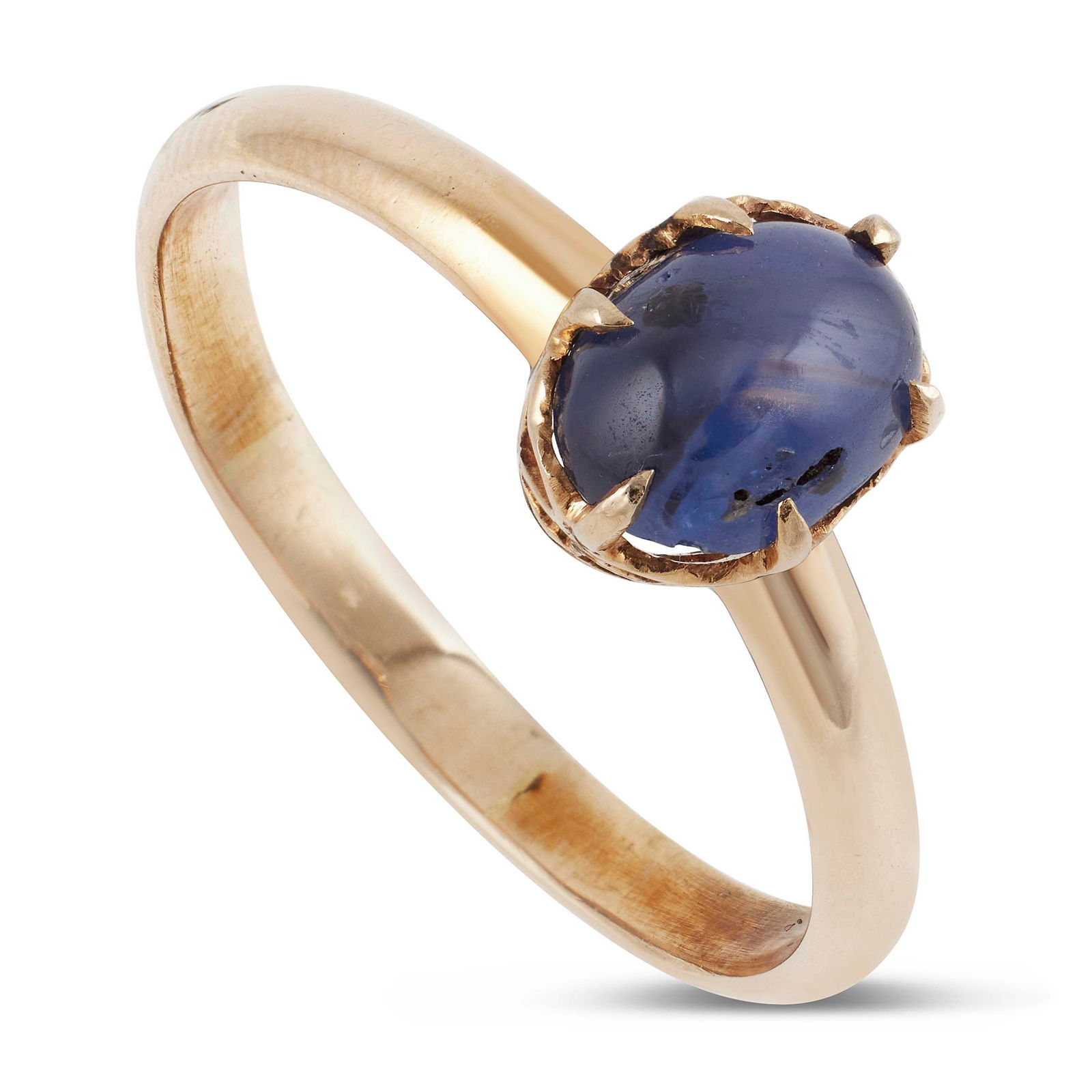 18KT YELLOW GOLD AND CEYLON BLUE STAR SAPPHIRE RING Approx. 1.79 total dwt. (1 of 1)