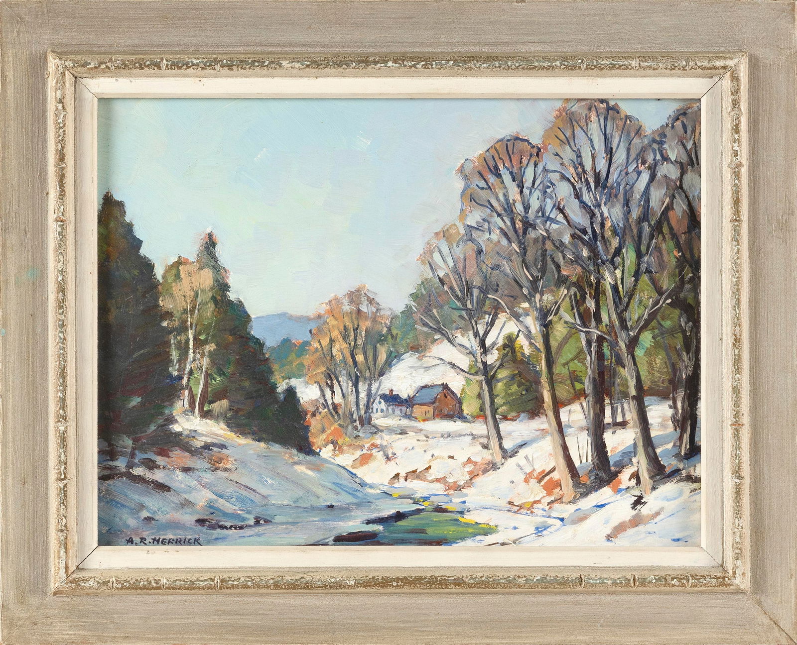 ARTHUR R. HERRICK (Massachusetts/New Hampshire, 1897-1970), "Partridge Brook Westmoreland, New (1 of 2)