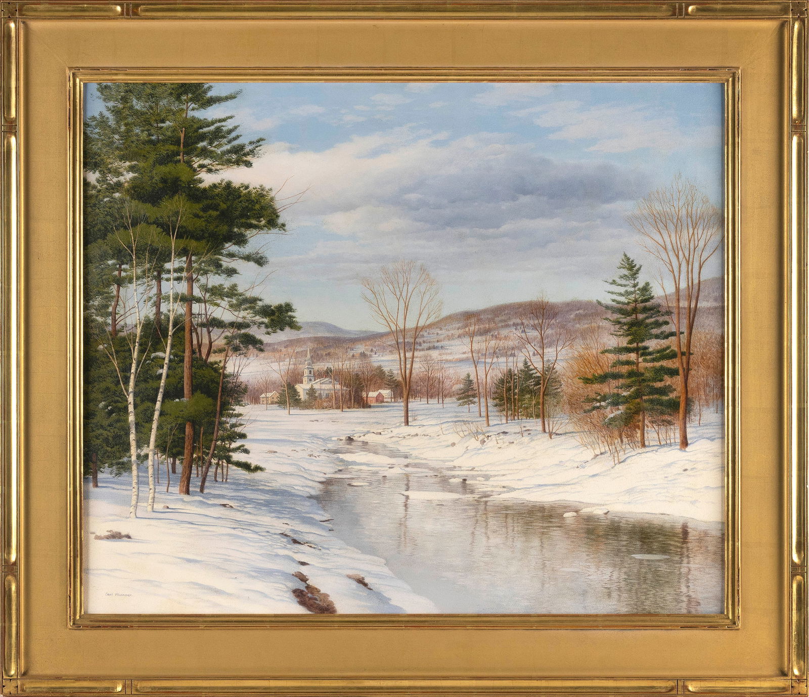 CARL WUERMER (New York/California/Germany, 1900-1981), "No. 344 Snowbound Acres"., Oil on canvas, (1 of 5)