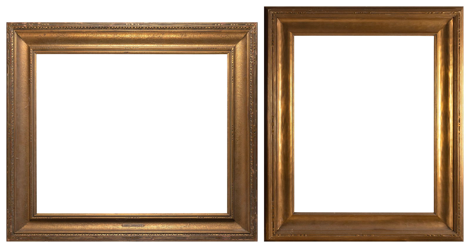 TWO ARTs AND CRAFTS-STYLE GILT PAINTING FRAMES 20th Century (1 of 1)