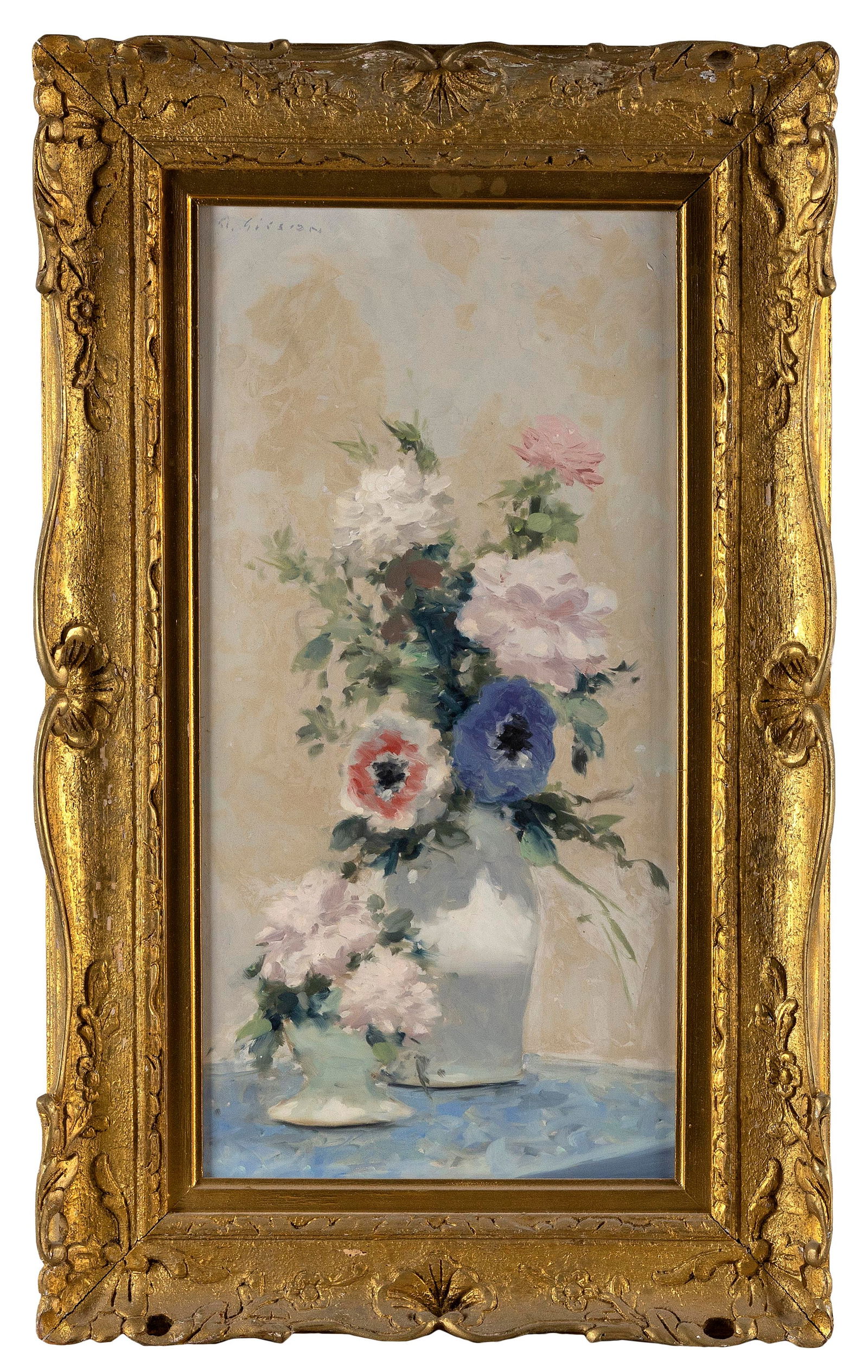 ANDRE (GITTELSON) GISSON (New York/Connecticut/France, 1921-2003), Still life of flowers., Oil on (1 of 2)