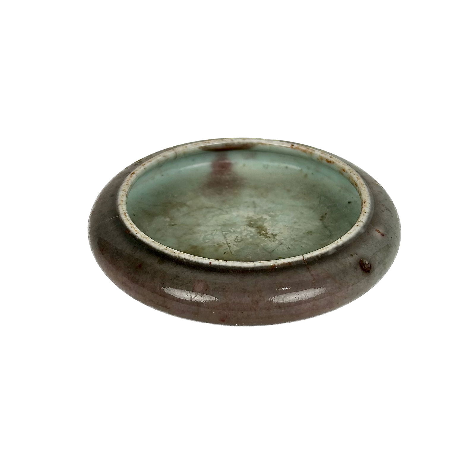 CHINESE PEACHBLOOM GLAZE PORCELAIN BRUSH WASHER 19th Century Diameter 5". (1 of 6)