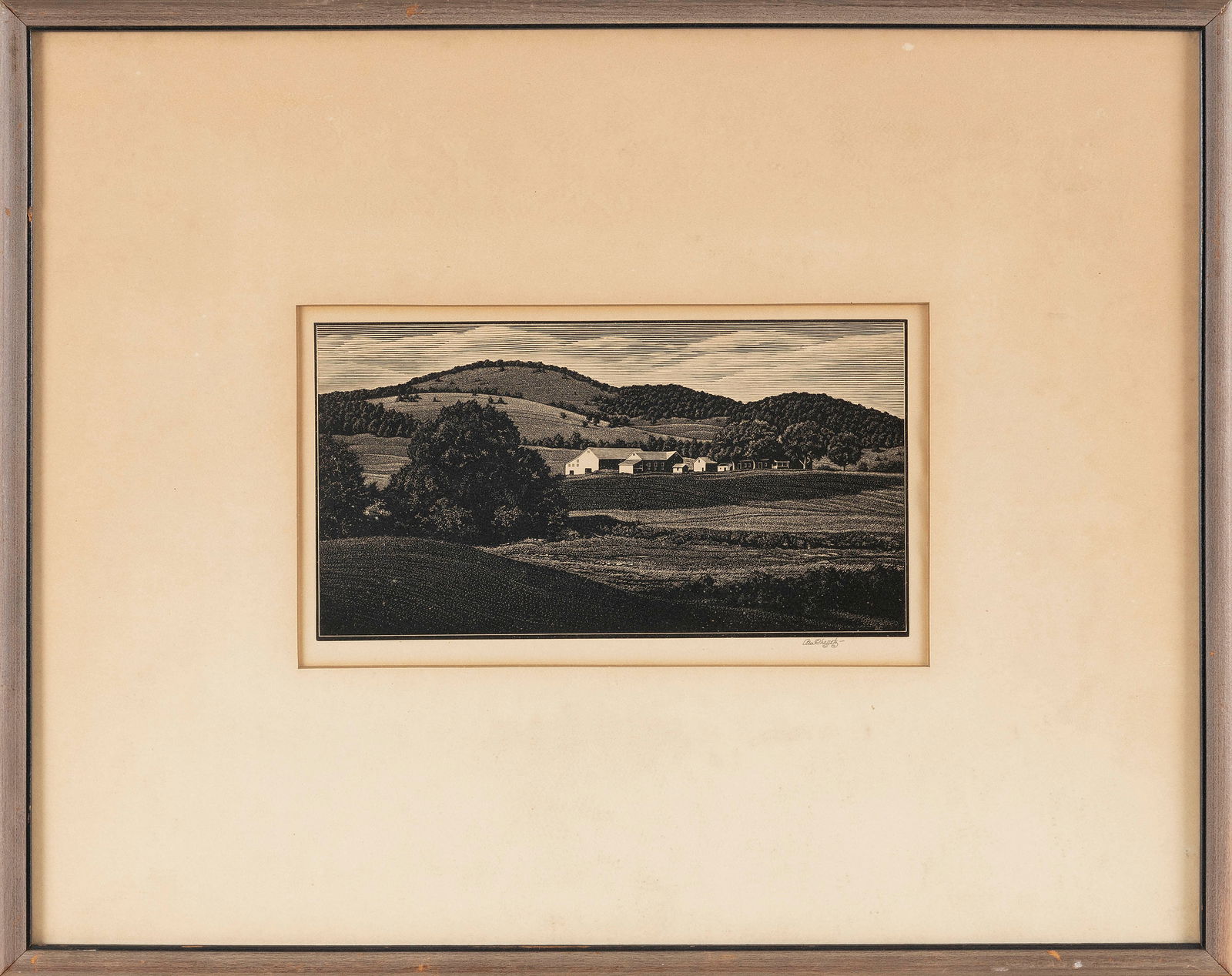 ASA CHEFFETZ (New York/Massachusetts, 1897-1965), "Summertide, Vermont"., Wood engraving on paper, (1 of 2)