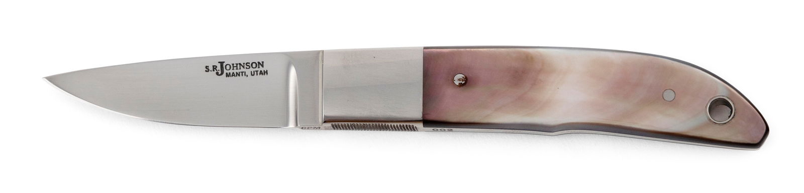 STEVE "S.R." JOHNSON "LOVELESS CITY" FIXED-BLADE KNIFE Manti, Utah, Contemporary Length 5.75". (1 of 2)