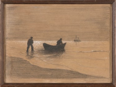 ROBERT BRUCE ROGERS (California/New York, 1907-1981), "Walking Out"., Pencil on paper, 10" x 13.5"