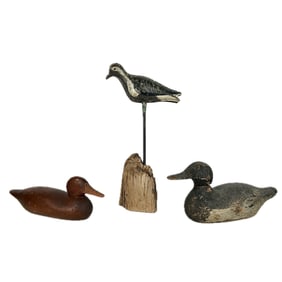 THREE DECOYS Late 19th/20th Century Lengths from 10" to 14".