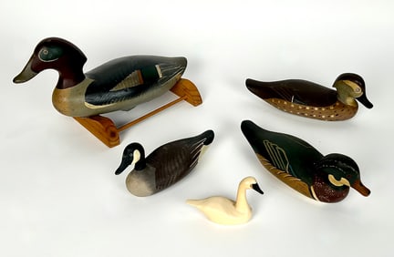 FIVE SMALL DECOYS Maryland, 20th Century Lengths to 12".