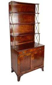 ENGLISH …TAG»RE/BOOKCASE 20th Century Height 72". Width 32.5". Depth 17".