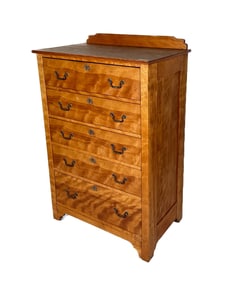 FIVE-DRAWER CHEST Height 54". Width 34.5". Depth 21".