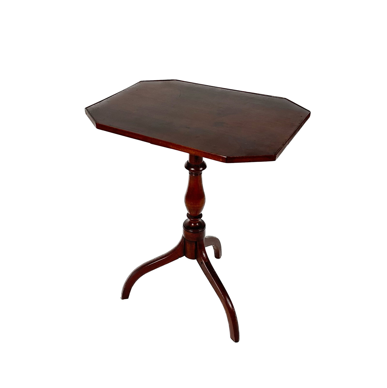 SPIDER-LEG CANDLESTAND 19th Century Height 26". Top 20.5" x 15".: SPIDER-LEG CANDLESTAND 19th Century In mahogany. Height 26". Top 20.5" x 15".