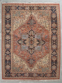 HERIZ DESIGN RUG: 9'1" X 11'10" Late 20th Century