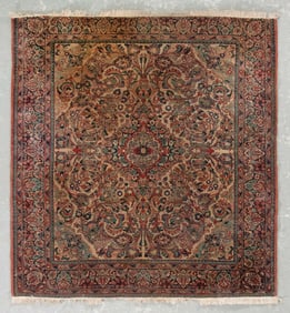 SAROUK RUG: 6'1" X 6'5" First Half of the 20th Century