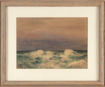 FRANKLIN B. DEHAVEN (New York/Pennsylvania/Connecticut/Indiana, 1856-1934), Churning waves.,