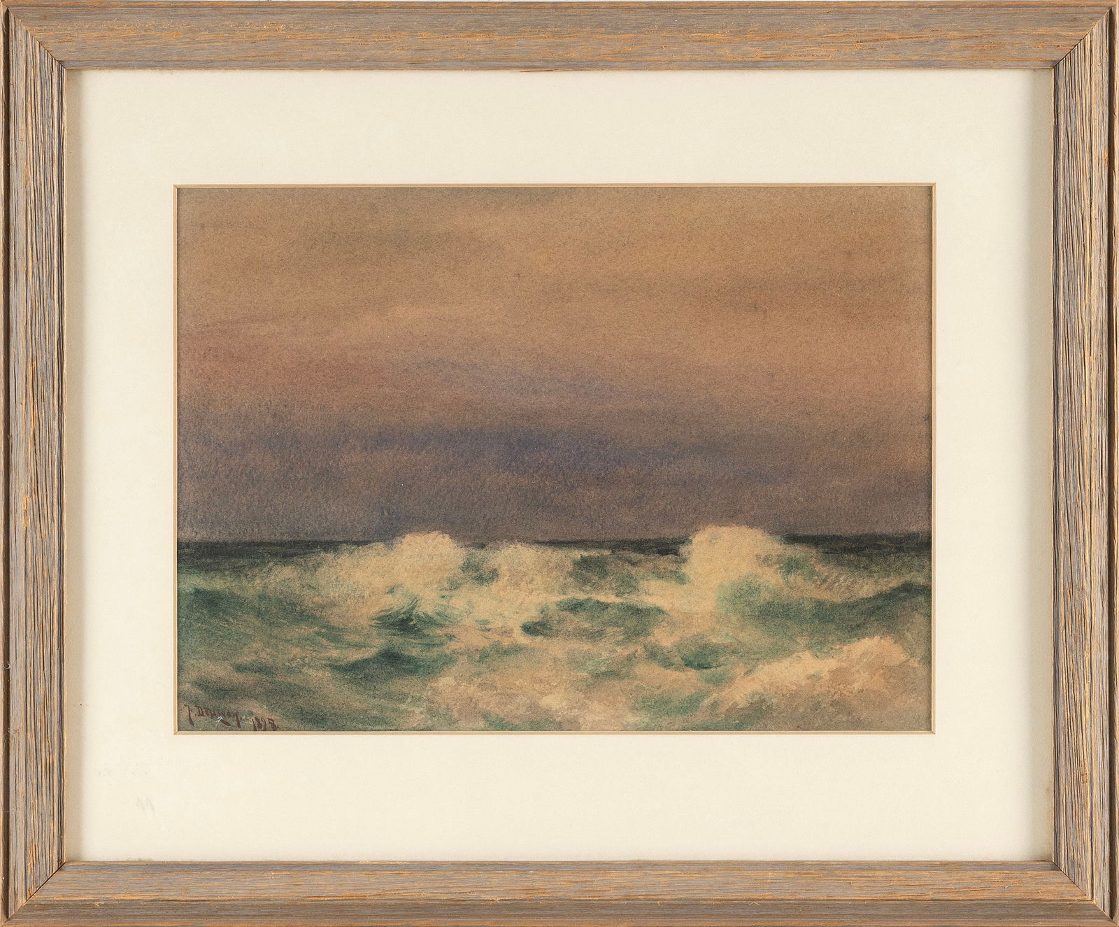 FRANKLIN B. DEHAVEN (New York/Pennsylvania/Connecticut/Indiana, 1856-1934), Churning waves., (1 of 2)