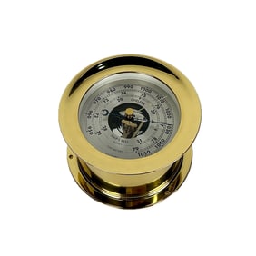 CHELSEA SHIP'S BELL BAROMETER Boston, Late 20th Century Diameter 5.5". Depth 3.5".