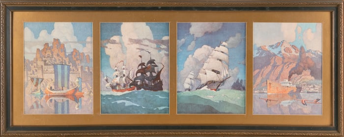 AFTER NEWELL CONVERS (N.C) WYETH (Pennsylvania/Maine/Massachusetts, 1882-1945), Four prints of