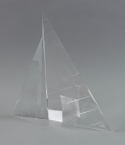 STEUBEN CRYSTAL SAILBOAT "SAILING" 20th Century Height 11.25".