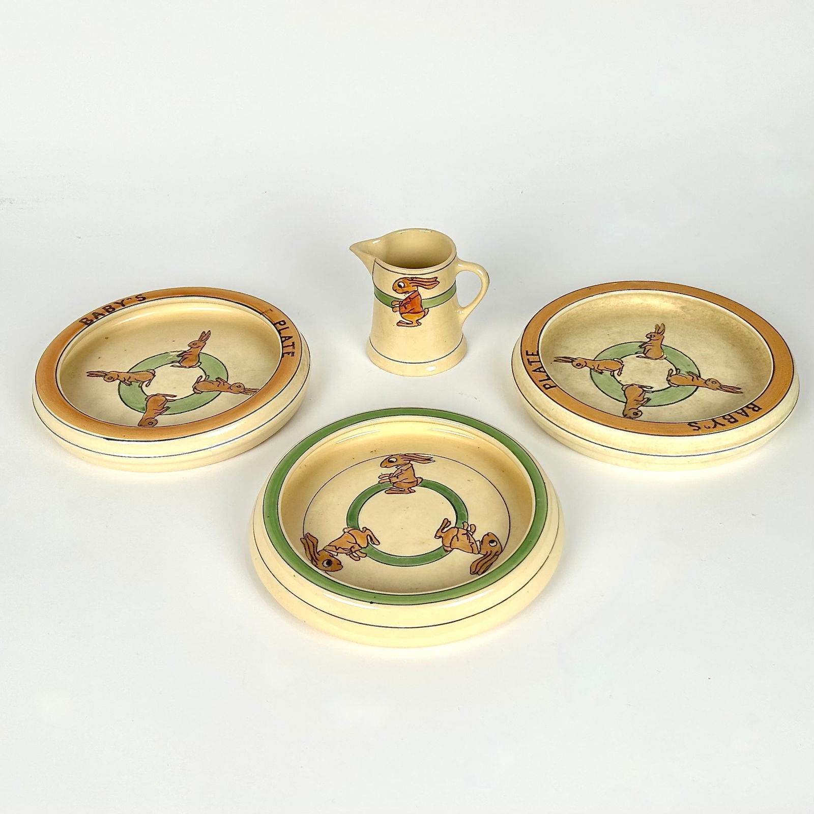 FOUR ROSEVILLE POTTERY CHILDREN'S ITEMS Early 20th Century (1 of 3)