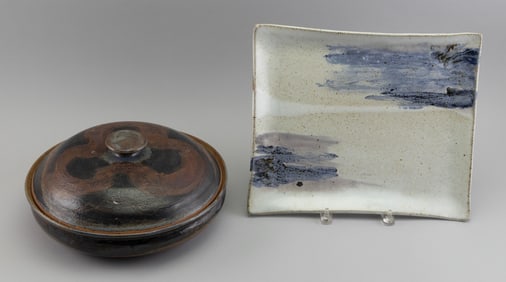 TWO PIECES OF ART POTTERY Contemporary