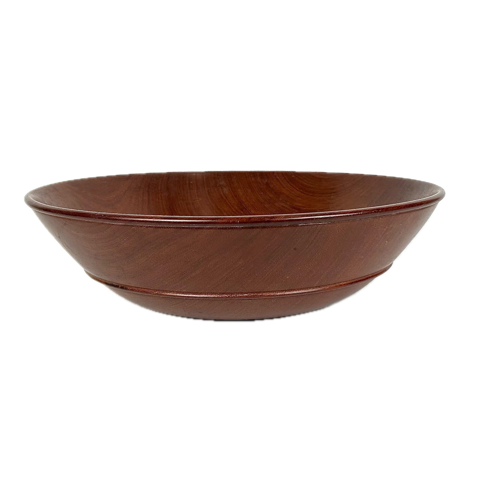 LARGE CHERRY WOOD BOWL Contemporary Height 6.5". Diameter 21".: LARGE CHERRY WOOD BOWL Contemporary Unmarked. Height 6.5". Diameter 21".