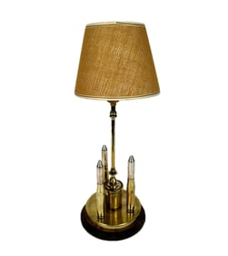 TRENCH ART TABLE LAMP 20th Century Height 21".