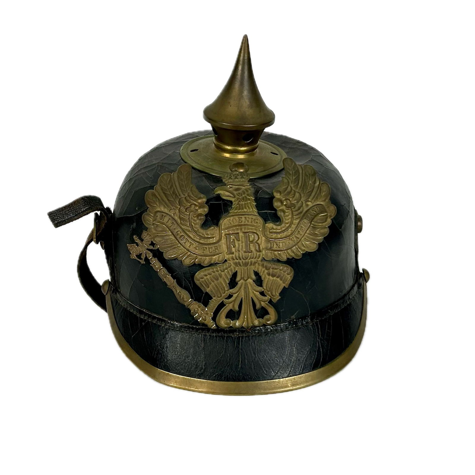 WORLD WAR I GERMAN PICKELHAUBE HELMET Length 10". (1 of 5)