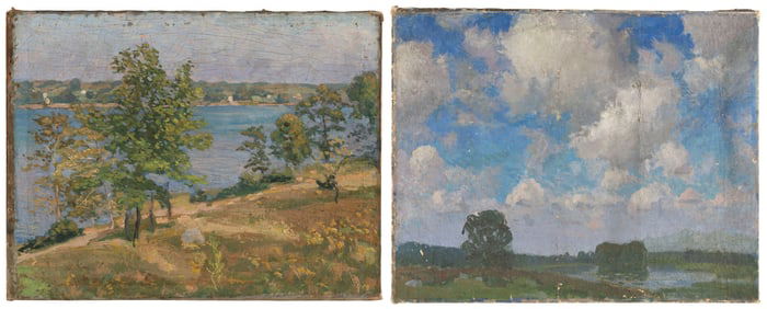 OLD LYME SCHOOL (20th Century,), Two landscapes, possibly the work of Paul Alfred Douglas