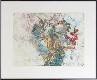 TSENG-YING PANG (China/America, 1916-1997), "Stirring Leaves"., Collotype on paper, 12" x 16" sight.