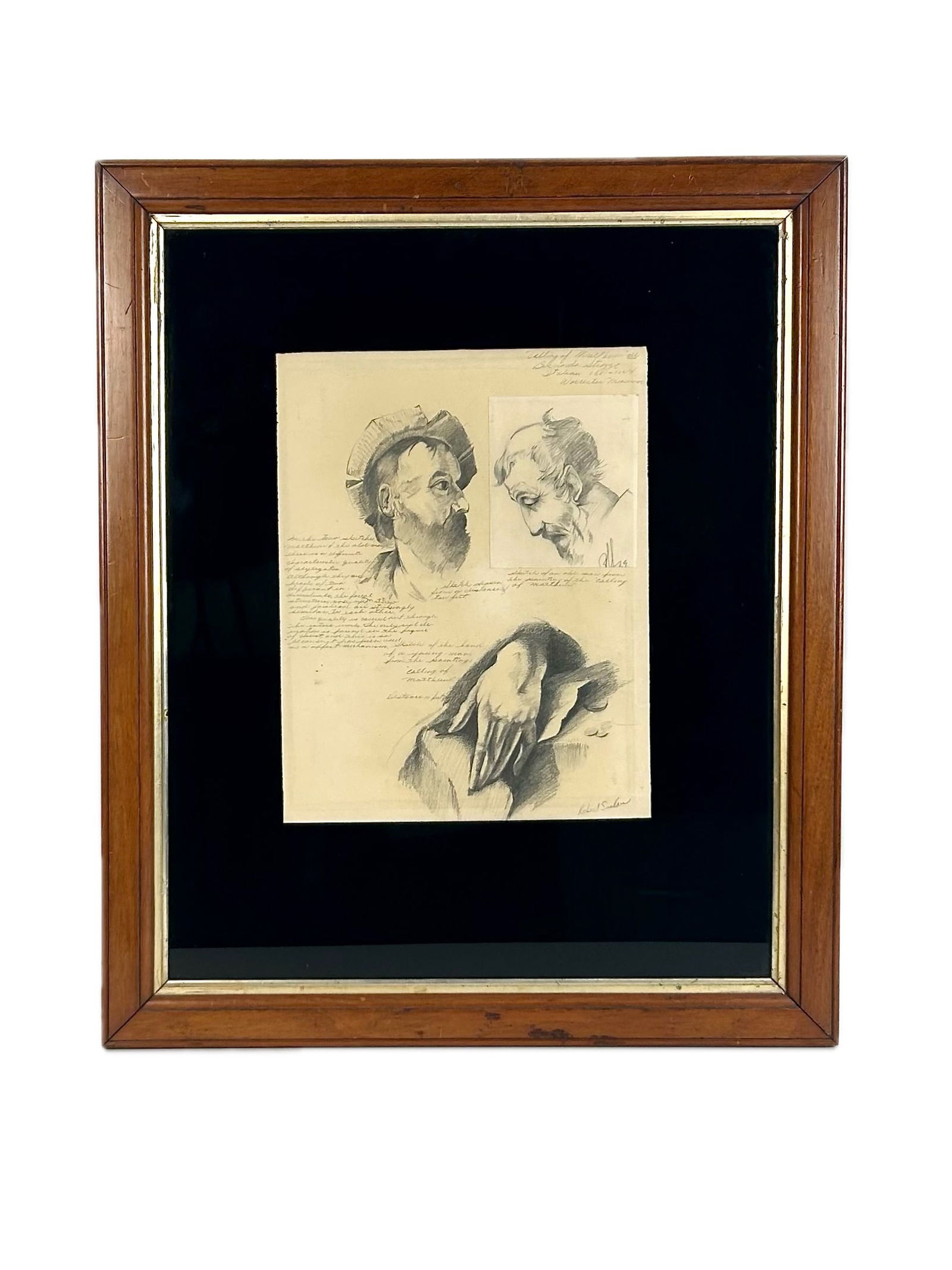 RICHARD SWALLOW (Mid- to Late 20th Century,), Figural studies, Graphite pencil on paper, 13.5" x (1 of 2)